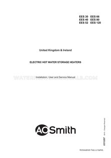 AO Smith EES-66 Installation, User and Service Manual