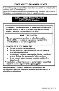 Bradford White M-1-TW-60T6FBN Installation and Operating Instruction Manual