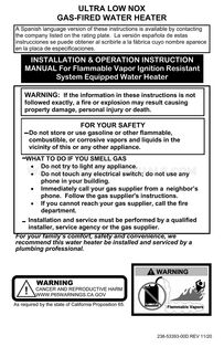 Bradford White URG130T6N Installation & Operation Instruction Manual