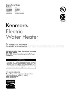 Kenmore 153.326566 Use & Care Guide