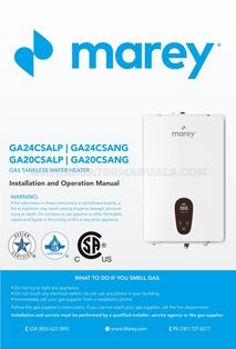 Marey GA24CSANG Installation Manual and Owners Guide